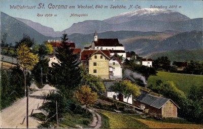 Ak St Corona am Wechsel in Niederösterreich, Gesamtansicht,... - 4956359