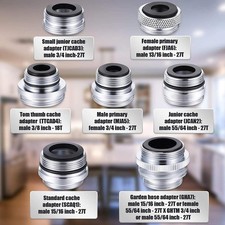 7-Piece Brass Faucet Adapter Kit Compatible with Most Kitchen Sink Aerators