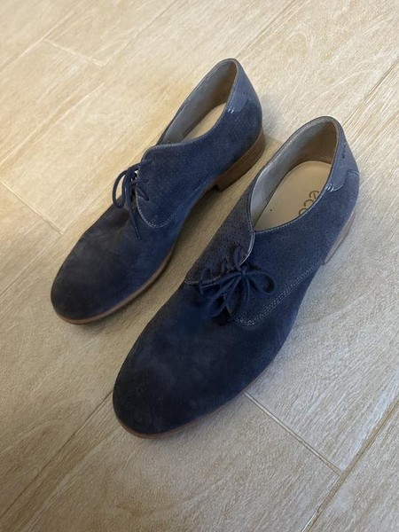 Men Ecco Heels Navy Leather 45.5
