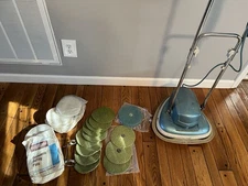 VTG ELECTROLUX B-8 Floor & Carpet Shampoo Polisher Buffer Lot + Pads & Brushes