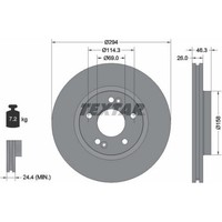 2X Textar 92136403 Bremsscheibe FüR Hyundai Santa FE SM