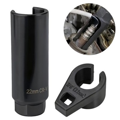 2 PCS 7/8'' 22mm O2 Oxygen Sensor Wrench Tool 3/8'' 1/2'' Drive Cars Trucks Repair