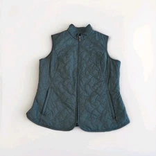 Eddie Bauer Women's Sz Medium Quilted Polyester Vest Jacket