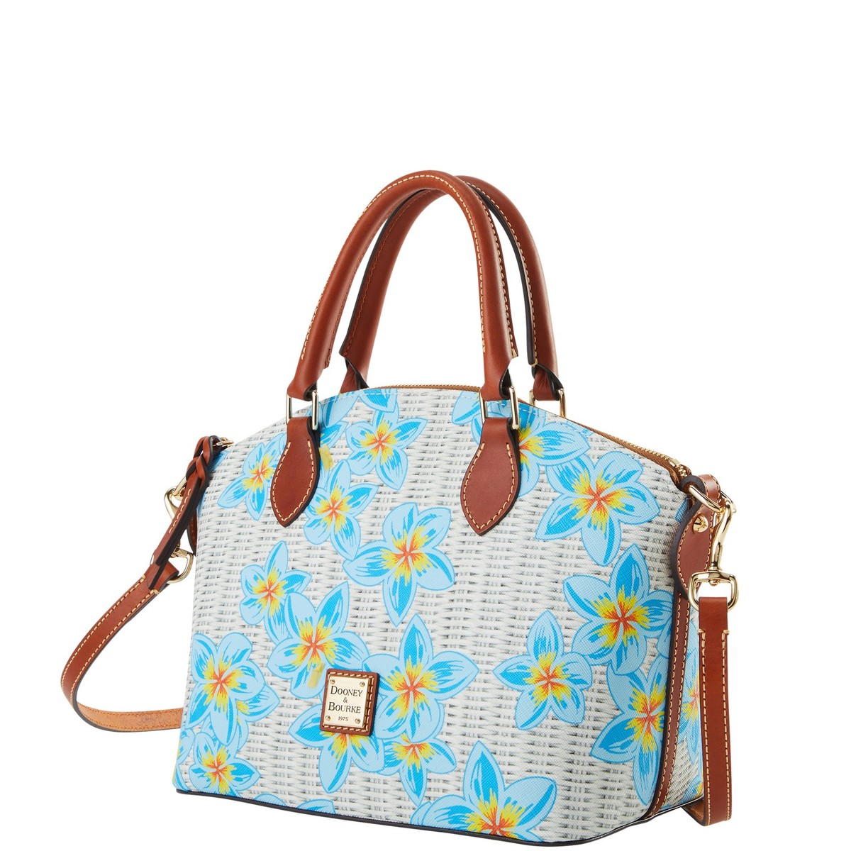Dooney & Bourke Plumeria Geena Satchel | Sky Blue White | eBay