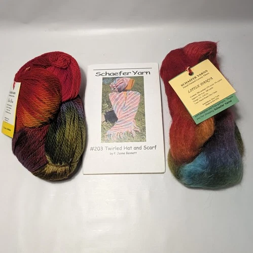 Schaefer Yarn Kit Miss Priss Merino & Little Danya Mohair Pattern 203 Hat Scarf - product listing photo