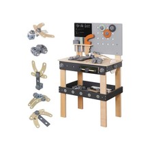 Wooden Toy Workbench for Kids, Construction Workshop Tool Bench Toys,51 Piece...
