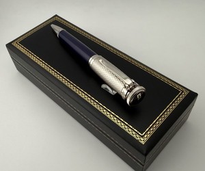 Dunhill Sentryman Blue Palladium Plated Ballpoint Pen