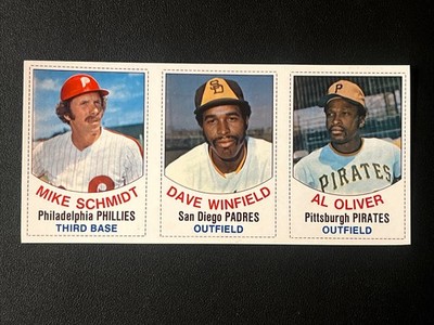 1977 Hostess 3-Player Panel Schmidt Winfield Oliver 43/44/45 NMMT+  High Grade