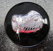 Ford Mustang Cobra Am Center Cap Black Wchrome 2.50 64mm 99-2001 - One1