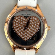 Jacques Lemans JACQUES LEMANS JAL1-1803D Swaroski Heart Siler Leather Belt