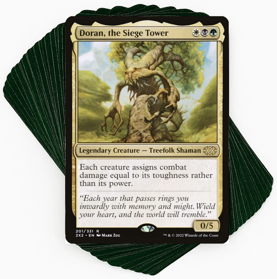 ***Baraja de Comandante Personalizada*** Doran, la Torre del Asedio - Treefolk - Cartas Mágicas EDH