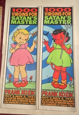 Frank Kozik 1000 Virgins for Satan's Master La Luz Show Poster