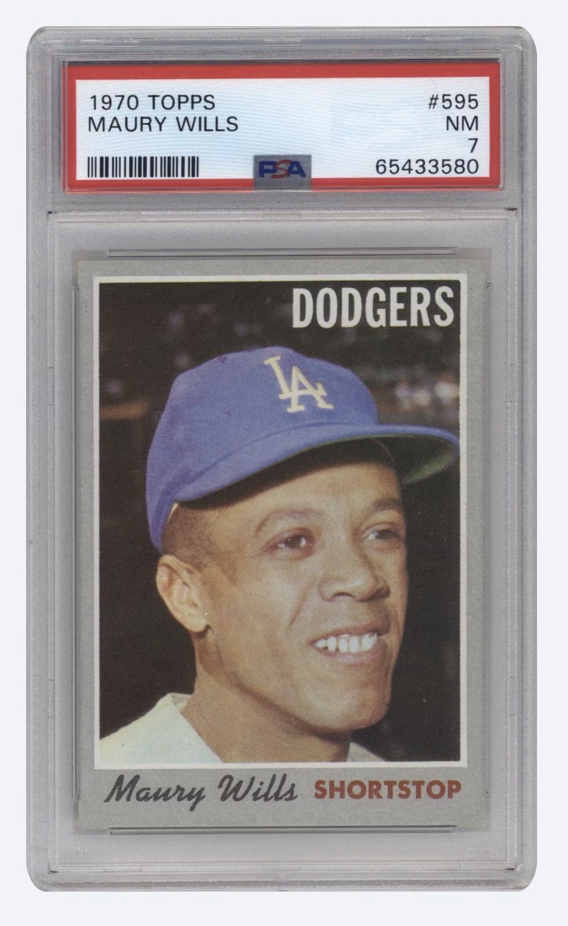 1970 Topps - Maury Wills #595 Vintage PSA 7