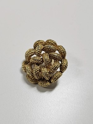 Vintage Monet Ohrringe mit Goldknoten (einseitig)