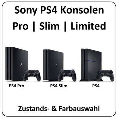 Sony PlayStation 4 | PS4 Konsole | Slim | Pro | Limited | Schwarz | Auswahl