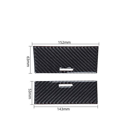 2pcs For Acura TL 2004-2008 Carbon Fiber Center Storage Panel Interior Trim - Foto 7 di 7