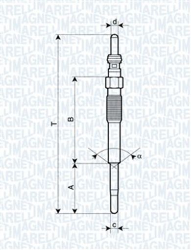 Fits MAGNETI MARELLI 062900080304 GLOW PLUG MM PEUGEOT 407 2.2 Hdi (06-'08),CIT