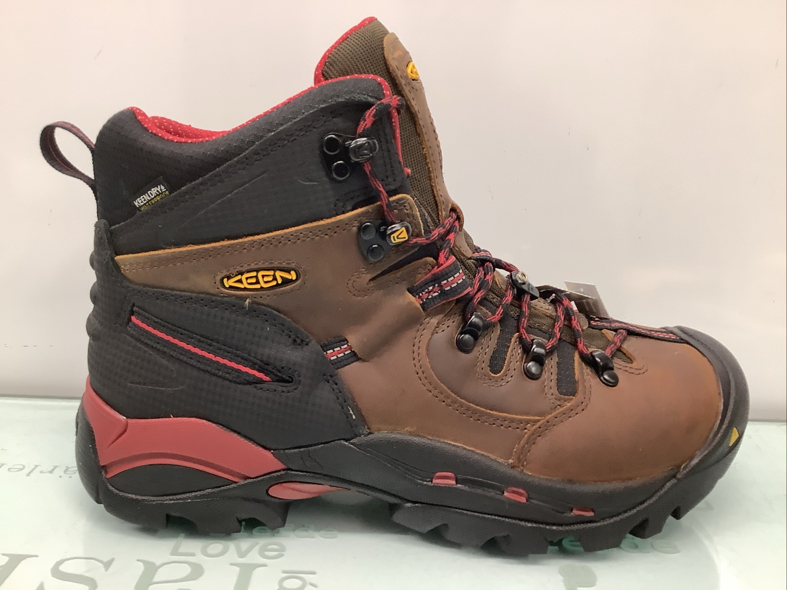 STIVALI DA LAVORO KEEN UOMO PITTSBURGH IMPERMEABILI PUNTA ACCIAIO MARRONI TAGLIA 11D.