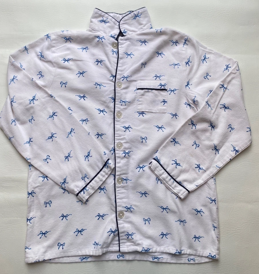 Petite Plume Kid's Luxury Flannel Pajama Set Fanciful Bows, Red, Sz 14 - Image 4 of 4