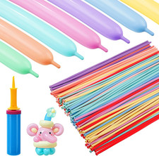 100 Pcs 260 Balloons Kit with Pump - Kids Premium Latex Twisting Long Balloons t