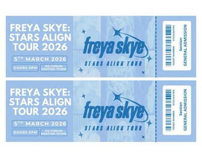 Freya Skye The Stars Align Tour Personalised Souvenir Concert Ticket Memorabilia