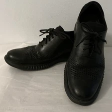 Men’s Black Cole Haan 2 Zero Grand Slip On With Shoe Ties Size 9m A1021