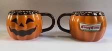 * 2 * Krispy Kreme Doughnuts Halloween Pumpkin Jack O’Lantern Coffee Tea Mug Cup