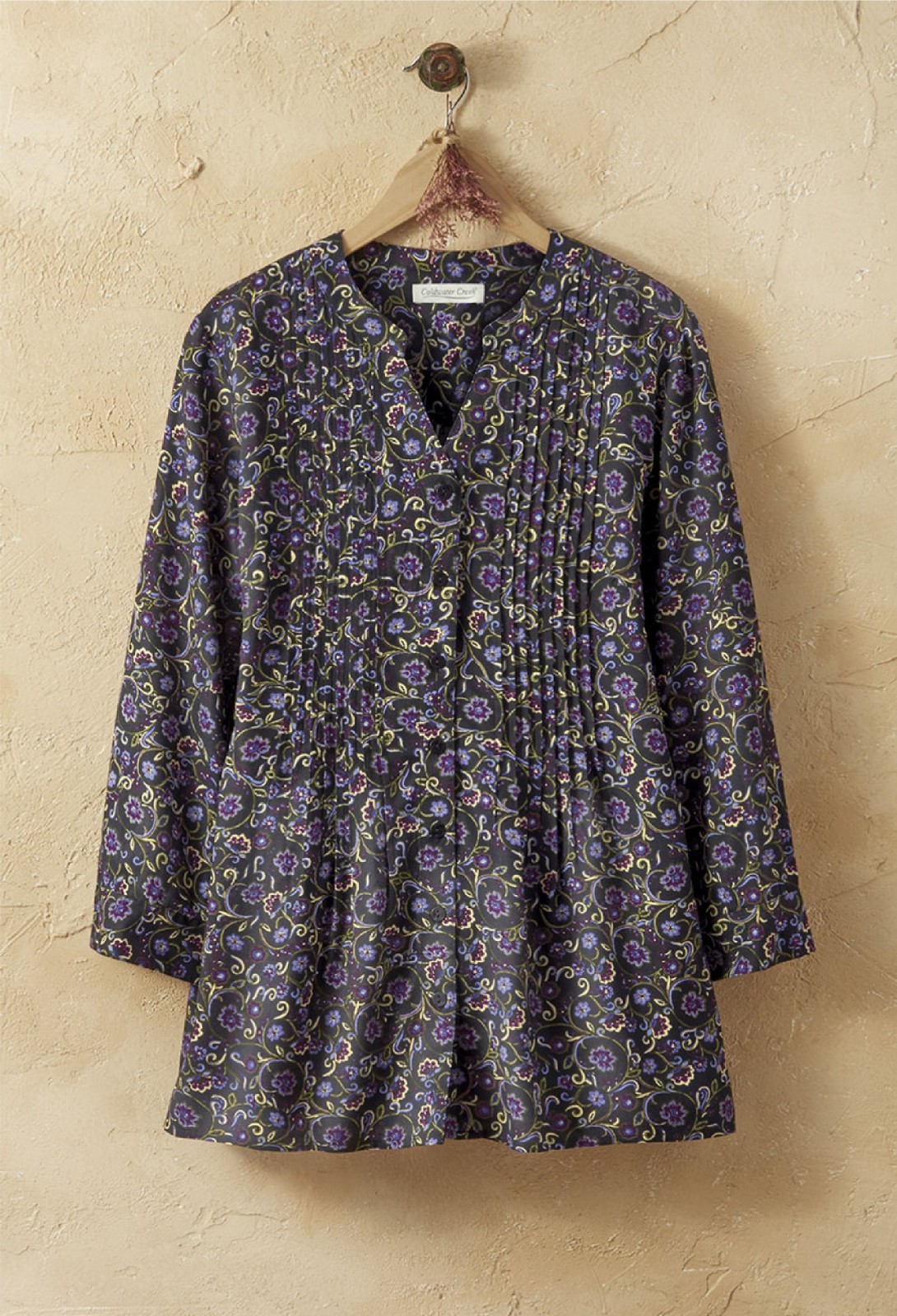 Coldwater Creek Millefleurs Tunic color Black Multi