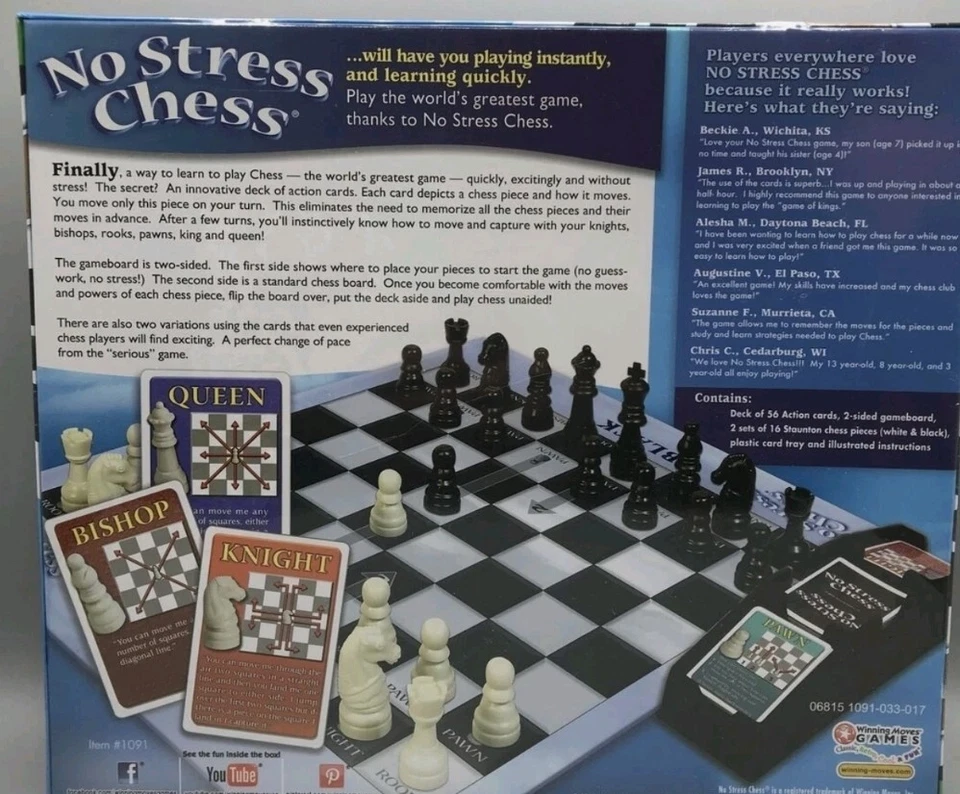 No Stress Chess Winning Moves Games | Learn to Play Chess NEW SEALED - Image 2 of 2