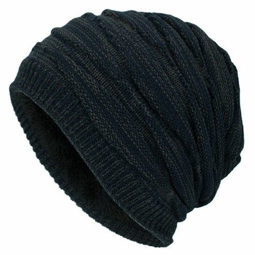 Winter Men Women Knitted Slouch Beanie Hat Thermal Fleece LinedBaggy Skull Cap&ㅖ - Picture 30 of 40