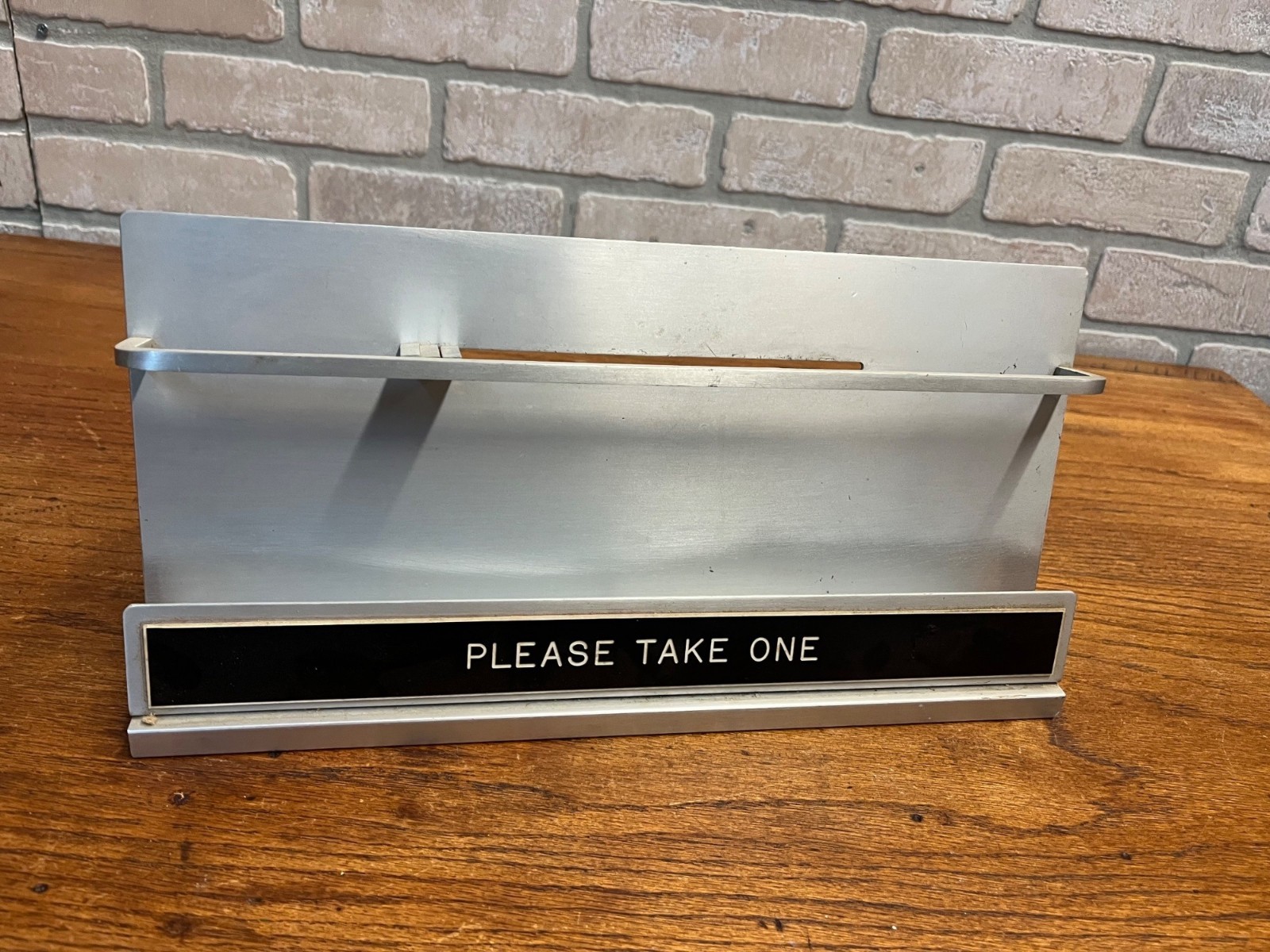 Vintage Travel Road Map Brochure Countertop Display Gas Station Weighted Metal