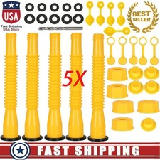 5X Replacement Gas Can Spout Nozzle Vent Kit For Plastic Gas Cans Old Style Caps