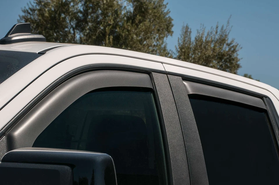 EGR In Channel Window Vent Visors Matte Black for 05-21 Nissan Frontier Crew Cab Foto 2 de 4