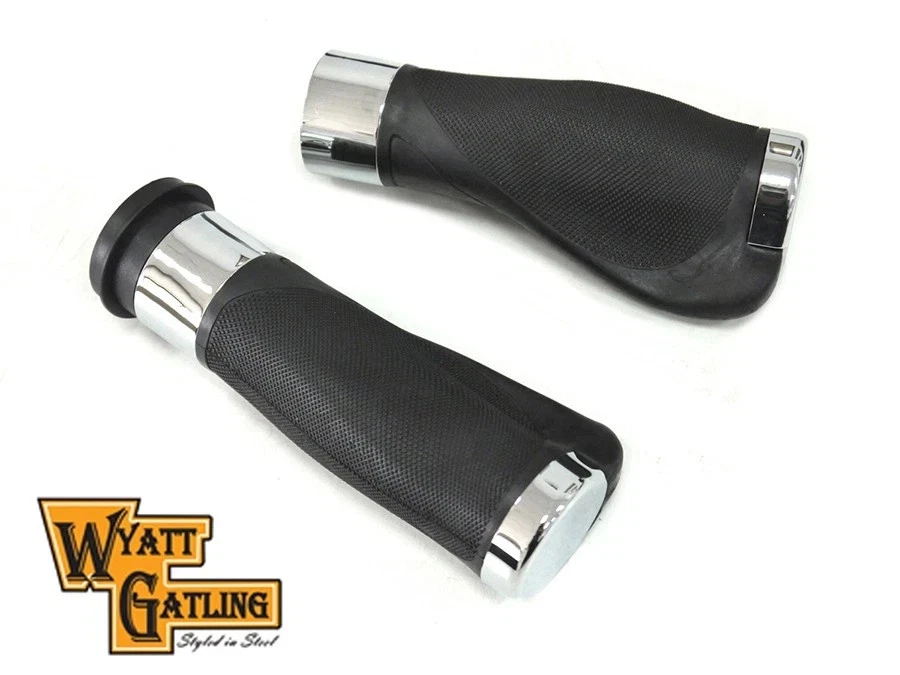 Wyatt Gatling Donkey Style Handlebar Grip Set for Harley-Davidson V-Twin 28-0935