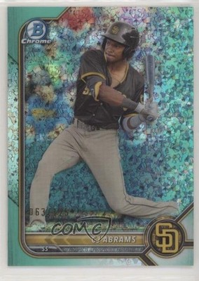 2022 Bowman Chrome Prospects Aqua Mini-Diamond Refractor CJ Abrams Rookie RC s3g