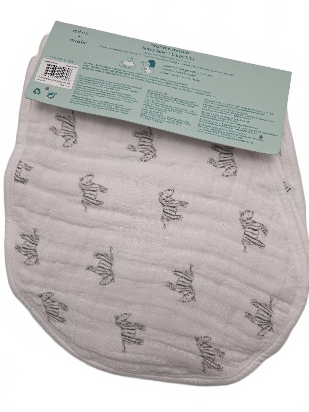 aden + anais Organic Muslin Burpy Bibs Set image 5