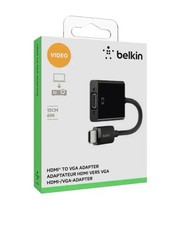 Belkin Video HDMI To VGA Adapter 15cm 6IN Black New In A Box