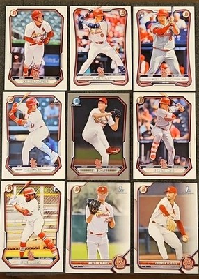 2026 Bowman St Louis Cardinals 9 Card Lot! Wetherholt, Mautz, Winn, Prospects!