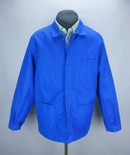 Men's French EU Worker CHORE Shirt Jacket Size 54 Blue Cotton