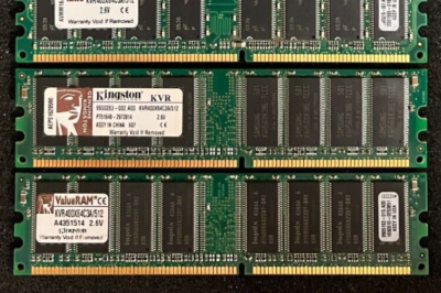 Kingston 1GB Kit; x 512MB PC3200 (DDR-400) DIMM 400 MHz
