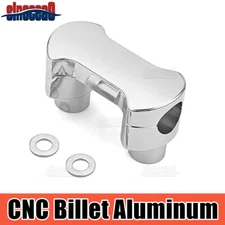 Chrome 2'' Tall Handlebar Risers 1.25'' Clamp For Harley Dyna Softail Road King 