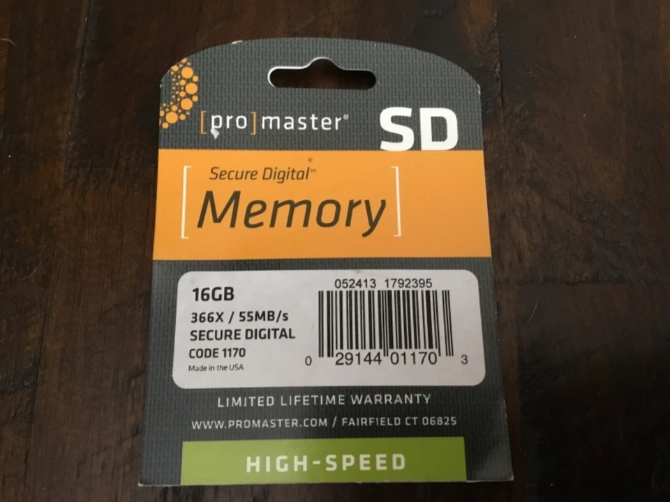 PROMASTER 16GB HIGH SPEED MEMORY CARD CODE 1170 NEW IN THE PACKAGE - Image 2 of 2