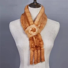 Winter Braid 100% Real Mink Fur Scarf Fur Premium New Quality Cape 85*10cm