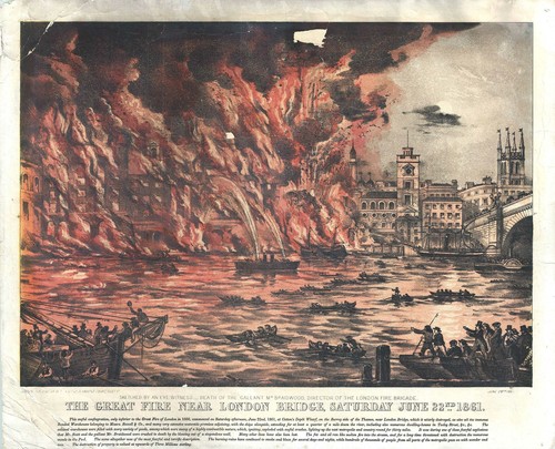 1861 Read and Co. View of the Tooley Street Fire of 1861, London - 第 1/1 張圖片