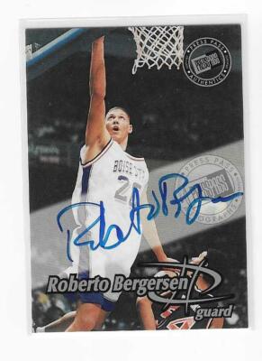 1999 Press Pass Basketball ROBERTO BERGERSEN Authentic Autograph Card - Broncos