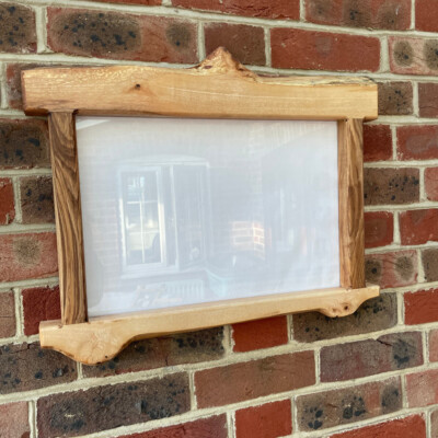 Eschenholz Bilderrahmen, A3 Bilderformat, Handarbeit Live Edge Landhausstil