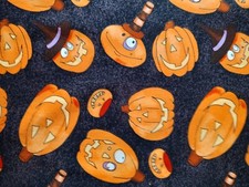 Halloween Fabric by the yard, Pumpkin Fabric, 100 Cotton Fabric,