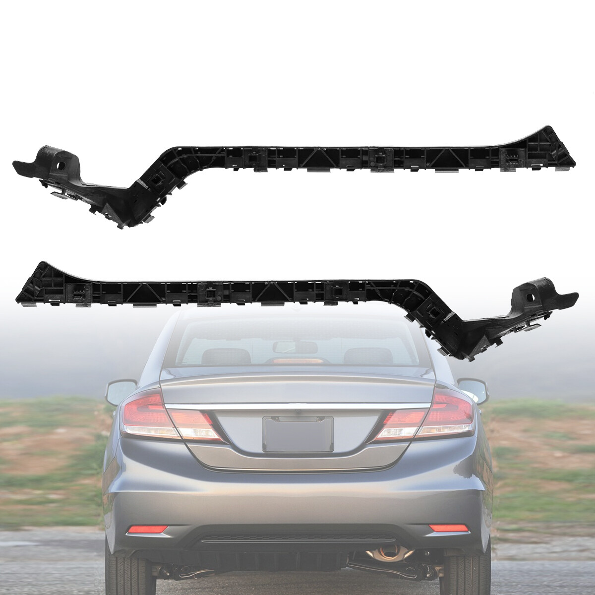 2015 Civic Rear Rear Bumper Brackets For 2012-2015 Honda Civic Sedan Set of 2 Left ...