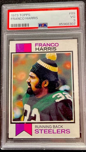1973 Topps Franco Harris Pittsburgh Steelers #89 RC PSA 3 VG. Freshly Graded ENN