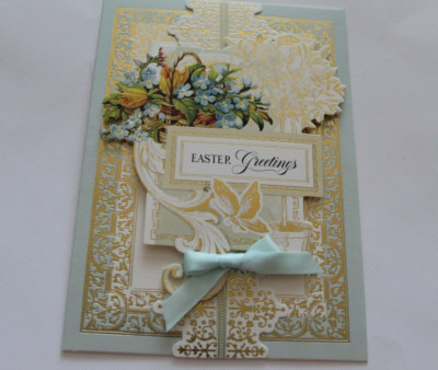 Anna Griffin Like '' Easter Greetings'' Handmade Card 3D New
